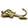 Polished Brass Crown Double Coat Hook 140mm