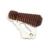 Rosewood and Polished Nickel Beehive Escutcheon 58x25mm