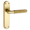 Connaught Satin Brass Knurled Latch Door Handles