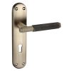 Connaught Matt Antique Brass Knurled Lock Door Handles