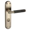 Connaught Matt Antique Brass Knurled Bathroom Door Handles