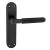 Connaught Matt Black Knurled Latch Door Handles