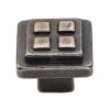 Rustic Pewter Craft Square Cabinet Knob 32mm