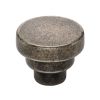 Rustic Pewter Round Stepped Cabinet Knob