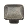 Rustic Pewter Trapezoid Cabinet Knob 32mm