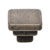 Rustic Pewter Square Stepped Cabinet Knob