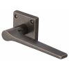 Rustic Pewter Gio Lever on Square Rose Door Handles