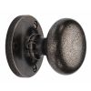 Rustic Pewter Alveley Round Mortice Door Knobs 55mm