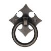 Rustic Pewter Fleur de Lys Cabinet Ring Pull