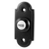 Matt Black Shaped Bell Push with China Press 76x33mm