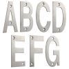 Satin Stainless Steel 102mm Letters A to G