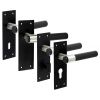 Nero Matt Black T-Bar Lever on Long Plate Handles